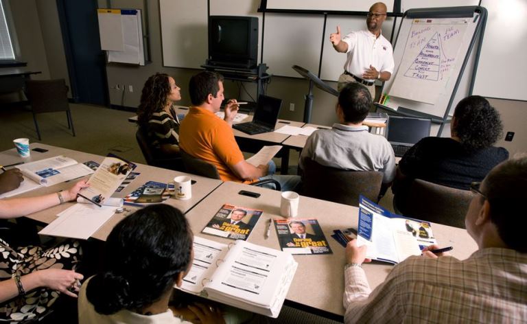 Security Professional Presenting 