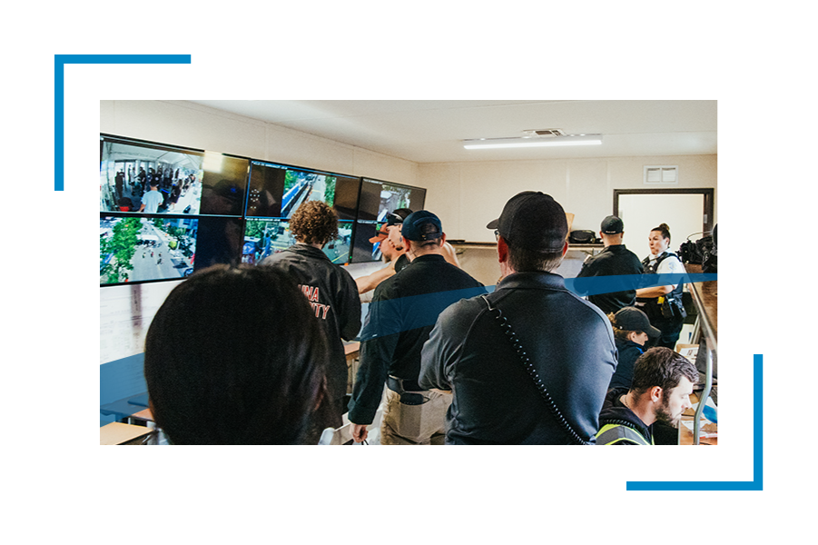 People watching the computer screen