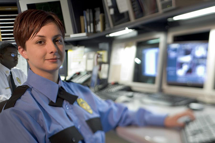 Women Guard at Desk