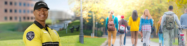 Security officers on college campus