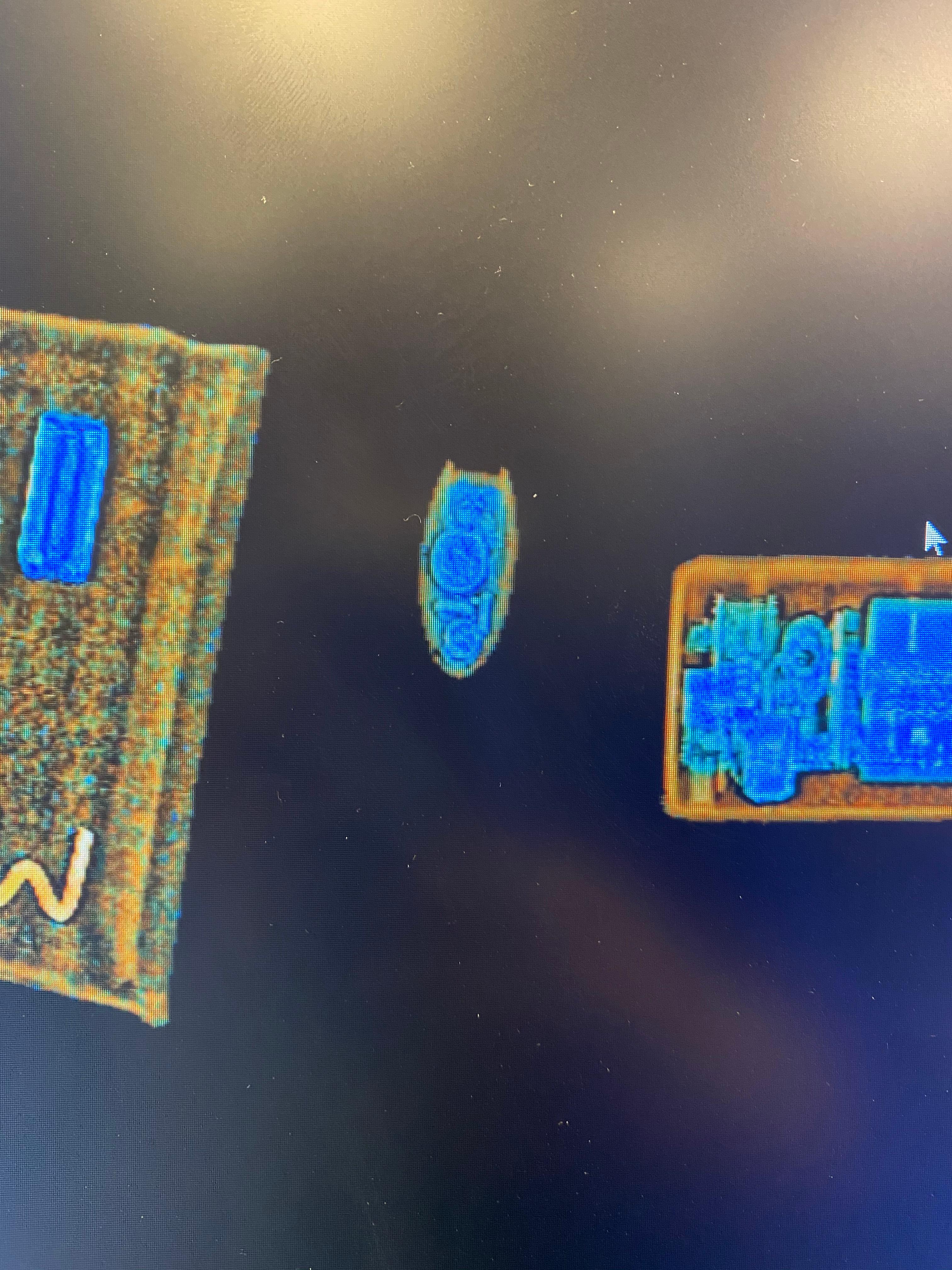 X-ray image of lithium battery