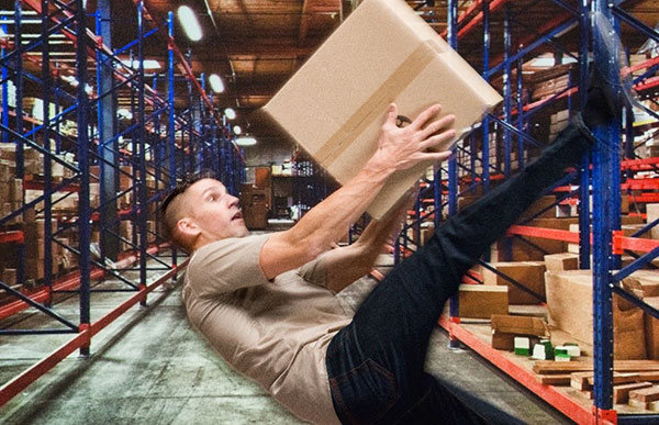 Man falling in workplace 