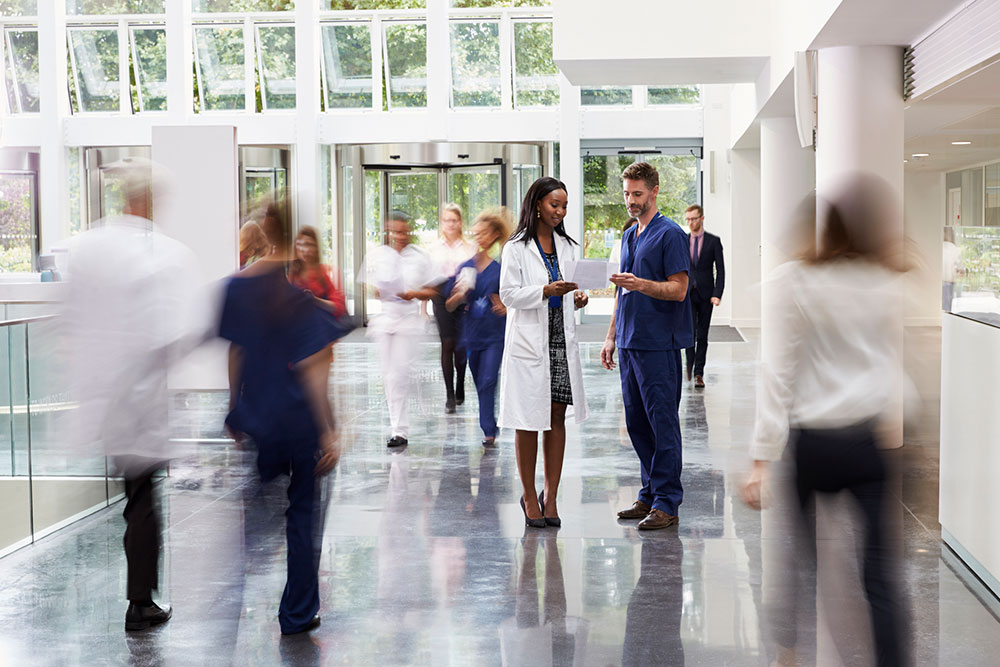 Medical professionals meeting in hospital